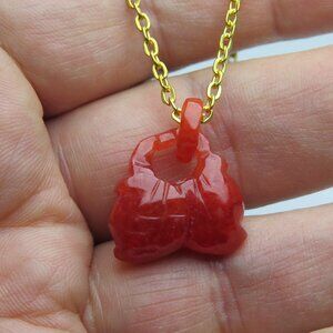 14K Jade Money bag Pendant With Necklace